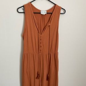 Anthropologie Super Soft Burnt Orange Jumpsuit (Size Medium)